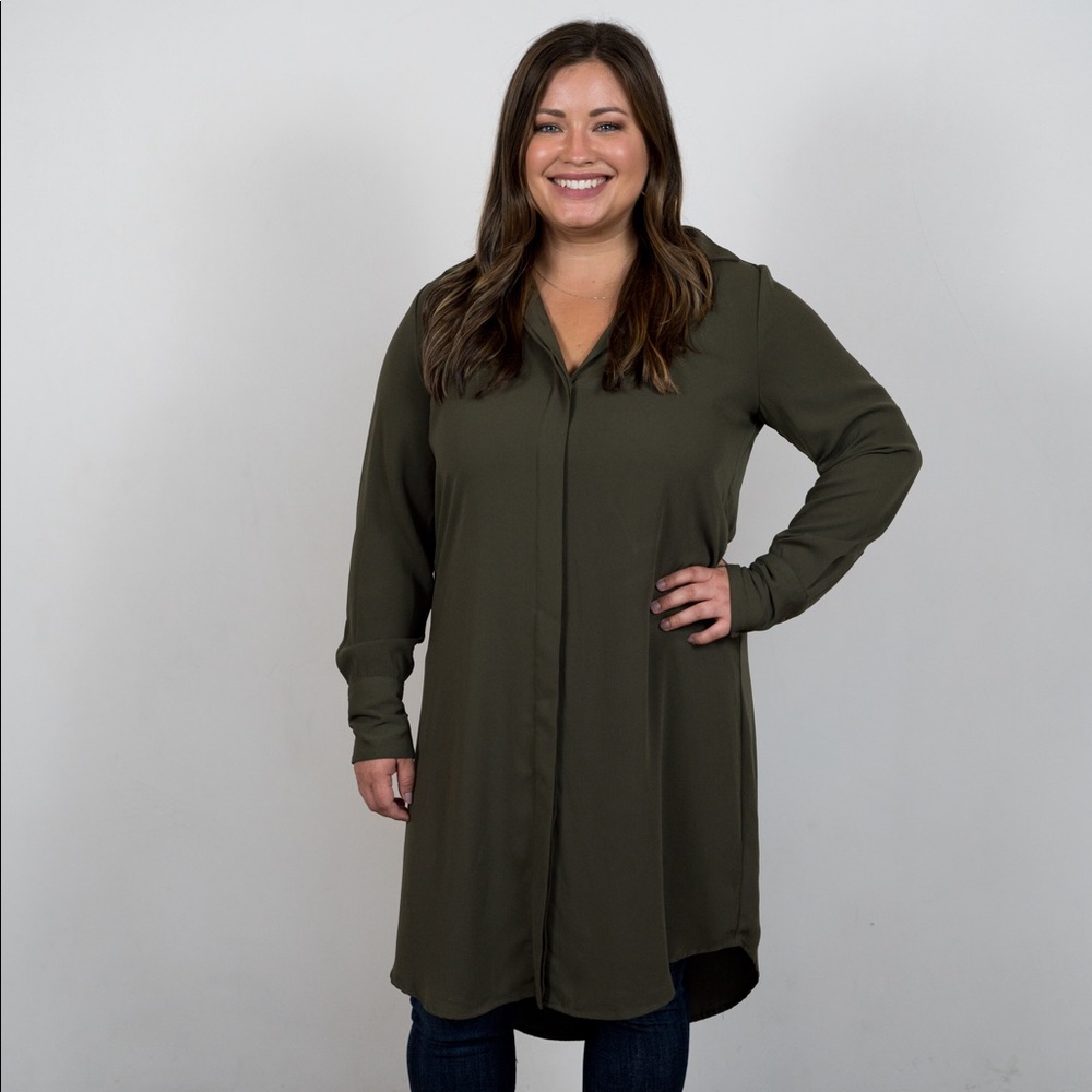 Button Front Layer Dress